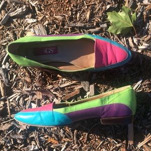 Vintage 80s Color Block Loafers